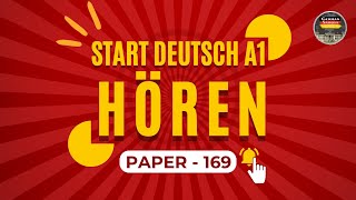 Start Deutsch A1 Exam 2024  Paper  169  Hören mit Lösungen  Goethe Zertifikat A1 Prüfung [upl. by Ahtael]