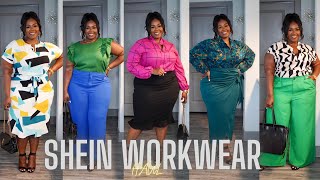 SHEIN Workwear Haul  Plus Size Workwear [upl. by Orth]