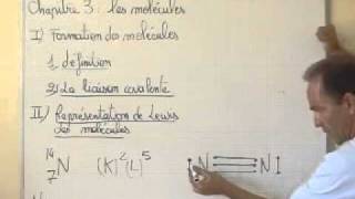 cours seconde  chimie ch3  représentation de lewis de N2 [upl. by Lolly]