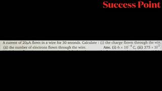 a current of 20 microampere flows in a wire for 30 seconds find the amount of charge in the number f [upl. by Betteanne]