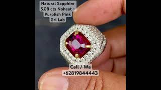 Natural Purplish Pink Sapphire 508 cts Noheat  Gempiece [upl. by Asilak]