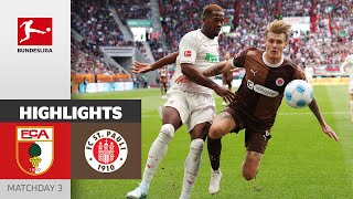 First Victory In This Season  FC Augsburg  FC St Pauli 31  Highlights  MD 3 Bundesliga 2425 [upl. by Wrennie192]