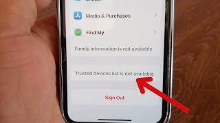 Trusted Devices List is Not Available iPhone 2023 [upl. by Eilsil]