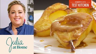 How to Make Easy SkilletRoasted Pears with Caramel Sauce  Julia At Home [upl. by Venice]