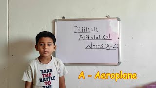 Difficult words in Alphabetical order  Alphabetical words A  Z  Difficult words Alphabetically [upl. by Latreece]