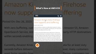 Amazon Kinesis Data Firehose now supports zero buffering  Demo [upl. by Amle]