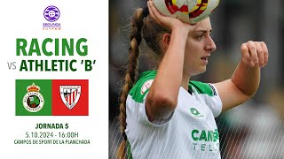 RACING FEM vs ATHLETIC B ı JORNADA 5 ı Segunda Federación Femenina ı Temporada 2425 🔴 [upl. by Noram]