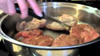 Cooking Meat Without Oil In Stainless Waterless Cookawre [upl. by Adiasteb]