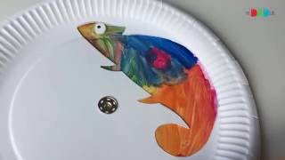 Colour changing chameleon craft for children [upl. by Stephan]