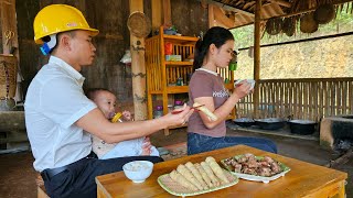 quotHusband comes home to cook a reunion meal  Harvest bamboo shoots to bring to the market to sellquot [upl. by Aila594]