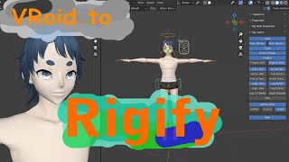 VROID to Rigify BLENDER tutorial Blender 40 [upl. by Aibar196]