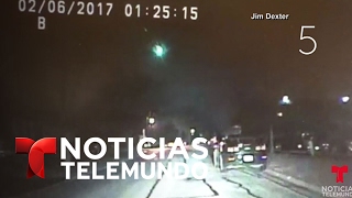 Un meteorito cae a la tierra y es grabado por seis personas  Noticias  Noticias Telemundo [upl. by Hait235]