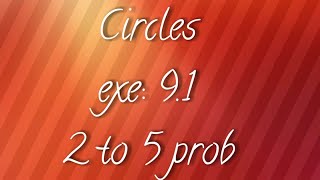 APTS 10th maths Tangents and Secants to a circle exe 91 2 to 5 prob [upl. by Gschu]