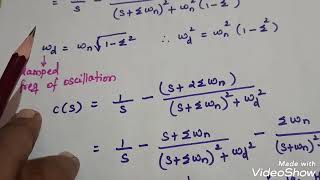 Time ResponseUnder damped System Derivation Unit28 [upl. by Eiramenna459]