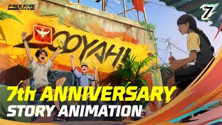 7th Anniversary Story Animation  Free Fire MAX [upl. by Arlynne]