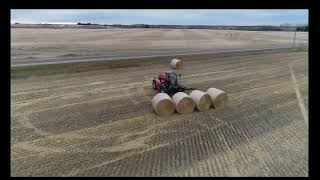 Weidemann 7042 Stacking Bales [upl. by Akienom]