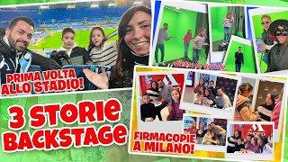 3 STORIE DI MAMMAGIULIA E FIGLIACHIARA BACKSTAGE CANZONE ALLO STADIO AL FIRMACOPIE DI MILANO [upl. by Eibocaj]