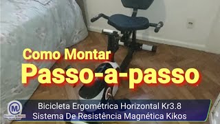 Como Montar Bicicleta Ergométrica Horizontal Kr38 Sistema de Resistência Magnética da Kikos Fitnes [upl. by Aniled]