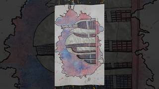 drawing a Cologne Central Mosque Germany mosqueGermany easydrawing [upl. by Aerdma413]