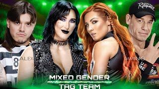 Mixed Gender Tag Team Match  John Cena amp Becky Lynch VS Rhea Ripley Dominik Mysterio  WWE [upl. by Clein]