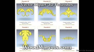 Vector Clipart 3D Flourishes and Ornaments Collection 720HD [upl. by Ohs581]