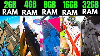 THE FINALS 2gb ram 4gb ram vs 8gb ram vs 16gb ram vs 32gb ram [upl. by Nayarb]