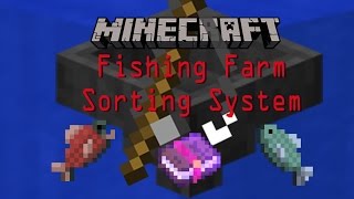 Minecraft Tutorial  Fishing Farm Sorting System [upl. by Adnamma]