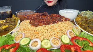 ASMR EATING MANDI RICEPERI PERI AL FAHAM MUTTON MANDI MAYOSALAD [upl. by Froh]