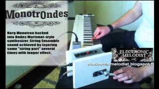 MonotrOndes  Korg Monotron hacked into Ondes Martenotstyle synthesizer [upl. by Yma]