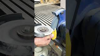 use a grinder to straighten the sharpening disk [upl. by Annahsed]