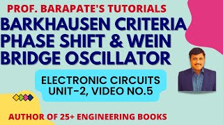 BARKHAUSEN CRITERIA WEIN BRIDGE AND PHASE SHIFT OSCILLATOR [upl. by Namqul616]