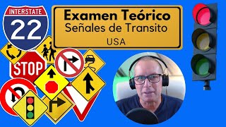 Preguntas del EXAMEN ESCRITO DE MANEJO  Señales de TransitoLicencia de ConducirUSA [upl. by Pasahow790]