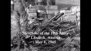 Surrender of the German 19th Army at Landeck Austria May 6 1945 [upl. by Aneehsit]