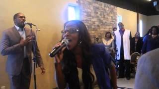 Pastor LeAndria Johnson leading praise and worship at her 1st service [upl. by Adyol]