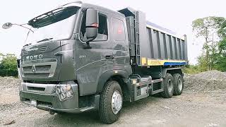 HOWO 371 DUMP TRUCK unloading  G34 IMRED gravel dumptruck [upl. by Ilac677]