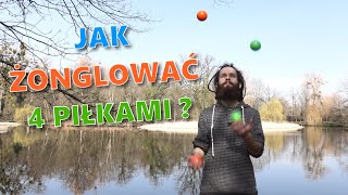 Jak żonglować 4 piłkami [upl. by Akinhoj]