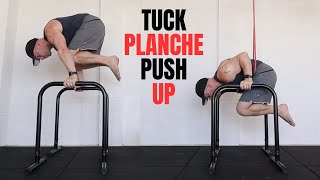 TUCK PLANCHE PUSH UPS Learn Beginner Drills [upl. by Hovey]