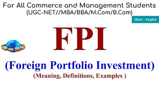 FPI Foreign Portfolio Investment fpi and fdi fpi investment fpi upsc FDI FPI FII [upl. by Adli]