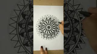 Timelapse Mandala drawing  Most easy and simple mandala design for beginners  mandala artmandala [upl. by Anirehtak]