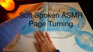 Soft Spoken ASMR Atlas PageTurning and Map Exploration Conversational Unintentional Female Voice [upl. by Kotta]