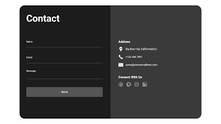 How To Create Contact Form Using HTML and CSS [upl. by Sitelc]