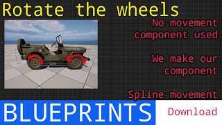 UE5 short tutorials Rotate wheels without movement component Use velocitydirection [upl. by Iam694]