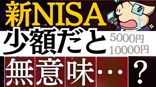 【少額だと無意味…？】新NISAは毎月いくらから始めるべき…？1万円以下の投資戦略 [upl. by Meggy]