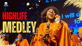 HIGHLIFE MEDLEY  THE ANOINTED  HARVESTHOUSE CHRISTIAN CENTER [upl. by Ahsikyw]