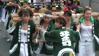 2015718土 御劔みつるぎ神社･太鼓台｢北之町｣女子部 大阪府東大阪市 [upl. by Llerol]