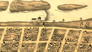 Batavia Illinois 1869 Panoramic Birds Eye View Map 6443 [upl. by Edgar]