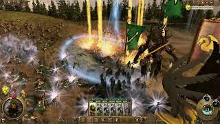 Total War Warhammer  Balthasar Gelt Karl Franz and Stigg vs Durthu Empire vs Wood Elves [upl. by Remas]