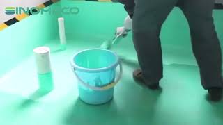 Application of single part polyurethane waterproofing coating [upl. by Meyers]