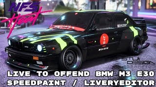 NFS Heat LTO BMW M3 E30 Livery  Design  Speedpaint [upl. by Anair]