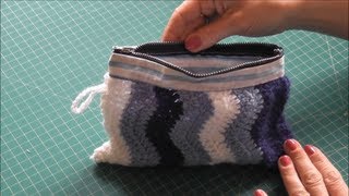 Sewing a makeup bag with zipper DIY Mothers Day presentgift [upl. by Accalia831]